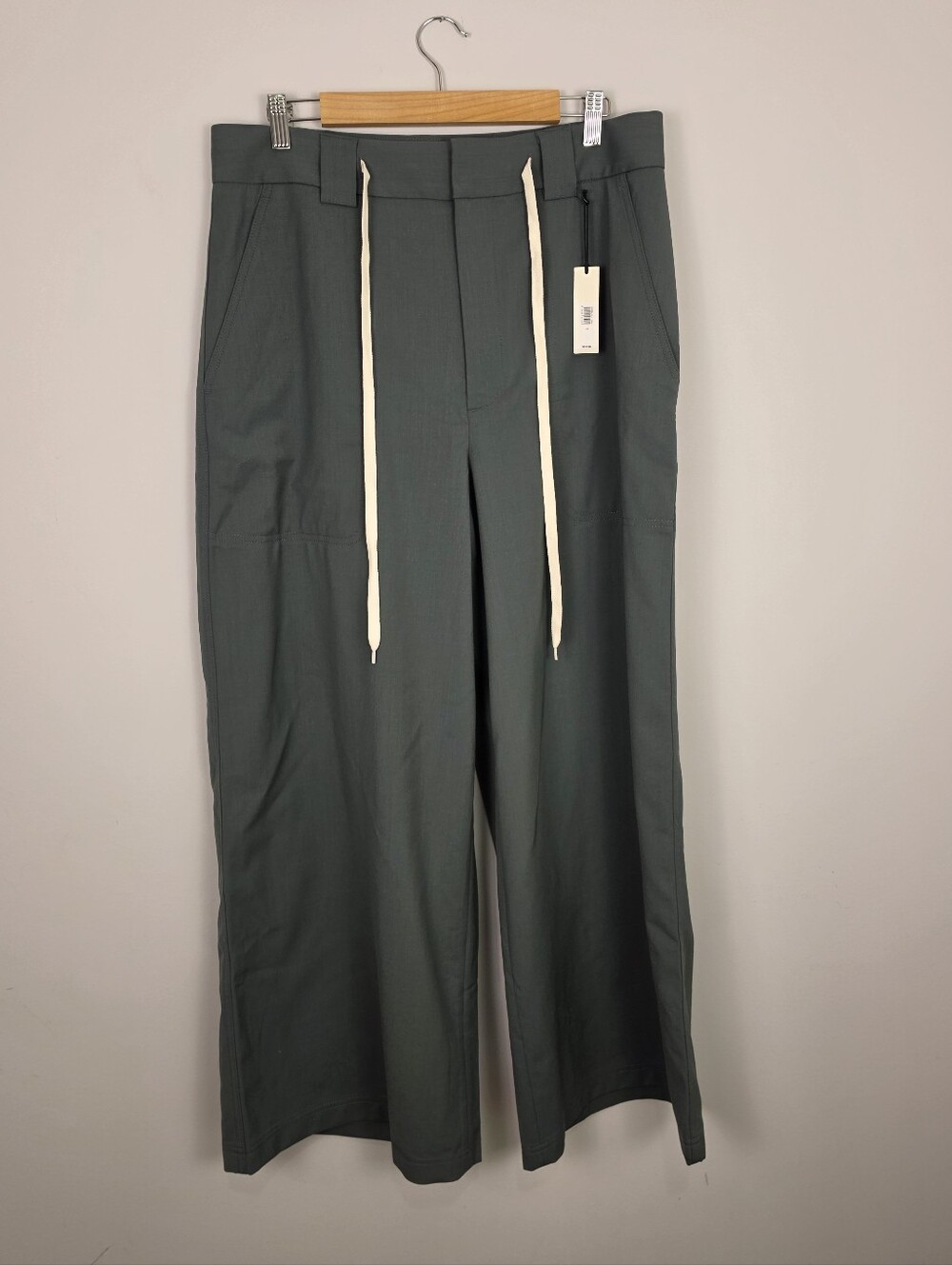 Banana Republic NWT Wide-Leg Drawstring Crop Pants Green Size 12